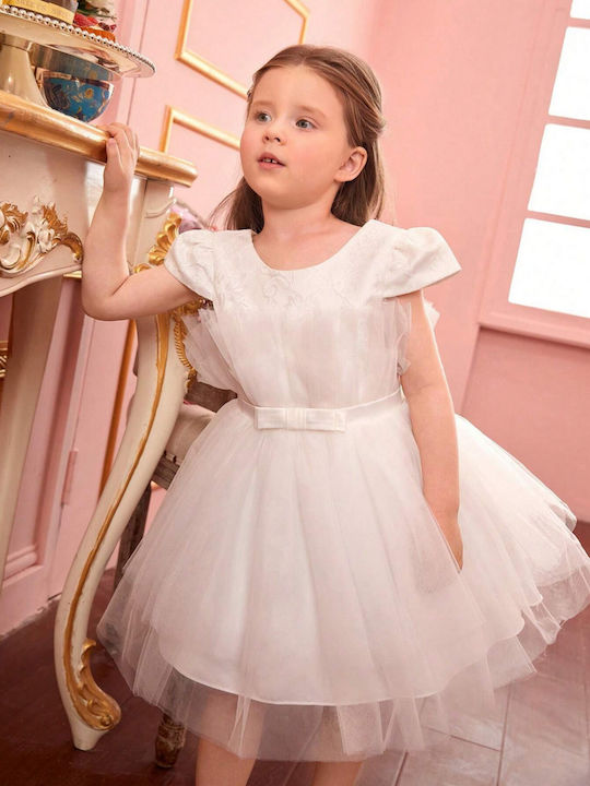 TakTakBaby Rochie pentru Copii Din Tulle Floral White