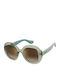 Havaianas Lencois6cr Women's Sunglasses with Green Plastic Frame and Brown Gradient Lens