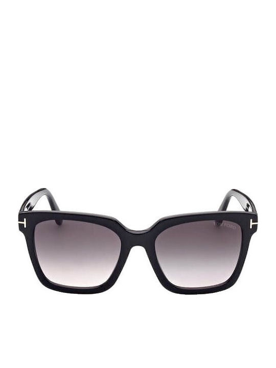 Tom Ford Selby Ochelari De Soare Pentru Femei Cu Ramă Plastic / Acetat Neagră Tartarugă Și Lentile Gri Degrade FT0952 01B