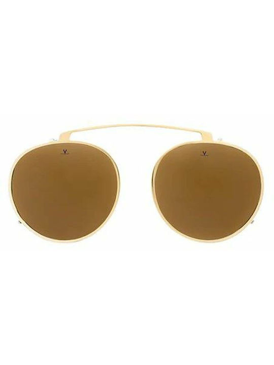 Men's Sunglasses with Gold Metal Frame and Gold Mirror Lens