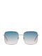 Hawkers Flush Women's Sunglasses with Silver Metal Frame and Multicolour Gradient Mirror Lens HRFL22SKM0