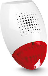 Satel Alarm Siren Batterie Outdoor 12V with Rot Light
