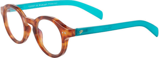 Caserta Blue Light Blocking Glasses in Brown Color