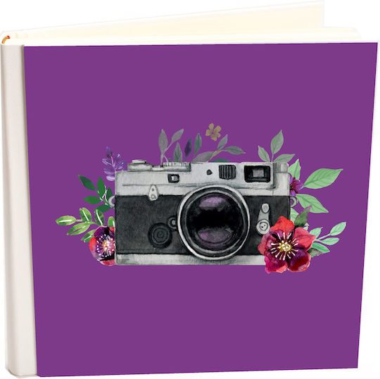 Album 60 Pagini Violet din Piele ecologică cu hârtie kraft 24x24buc