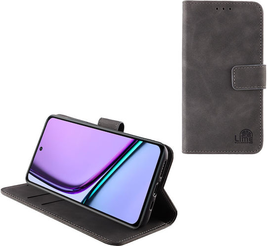Lime Θηκη Realme C67 4g 6.72" Essential Magnet Book Stand Clip Grey