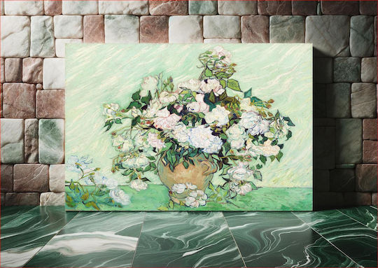 Roses 1890 Картина Копие на Ван Гог Платнен 65x40см