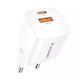 Wozinsky Charger Without Cable with USB-A Port and USB-C Port 20W Power Delivery / Quick Charge 3.0 Whites (CMWCW)