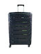 Ormi Large Hard Black Suitcase With 4 Wheels Height 75cm