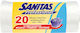 Sanitas Trash Bags Capacity 25lt Professional 46x56cm 20pcs White