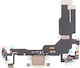 Cablu flex original de încărcare port Iphone 15, galben