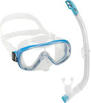 CressiSub Diving Mask Silicone with Breathing Tube Ondina in Transparent color