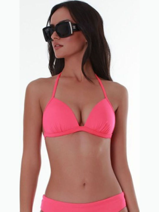 Bluepoint Padded Triangle Bikini Top Coral