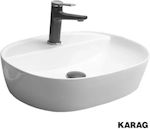 Karag Vessel Sink Porcelain 50.5x38.5x12cm White