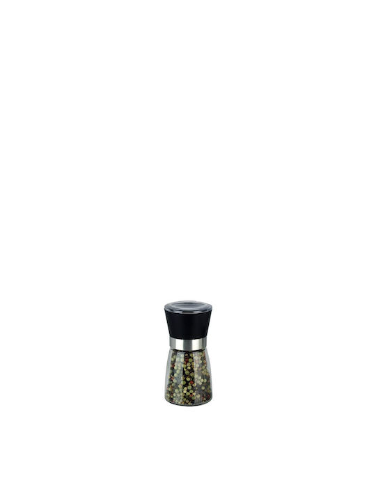 Ready Manual Set Spice Mills made of Glass in Black Color 13cm 1pcs