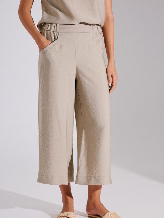 Bill Cost Femei Pantaloni culottes cu elastic Bej