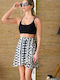 Kentia Women's Skirt Beachwear Black-white