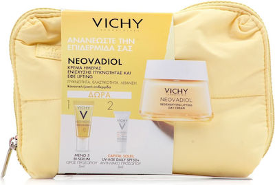 Vichy Promo Neovadiol Redensifying Cream Anti-Aging Tagescreme 50ml & Neovadiol Meno 5 Bi-Serum 5ml & Capital Soleil Uv Age Täglicher Gesichtssonnencreme Spf50+