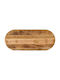 vidaXL Oval Table Surface made of Solid Wood in Brown Color 80x40x2.5cm 370102 1pcs