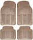 Autoline Set of Front and Rear Mats 4pcs Beige