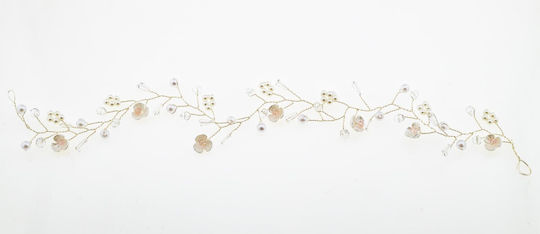 Bridal Wire Headband Decorated with Flowers, Rhinestones, Pearls 2 Designs-1