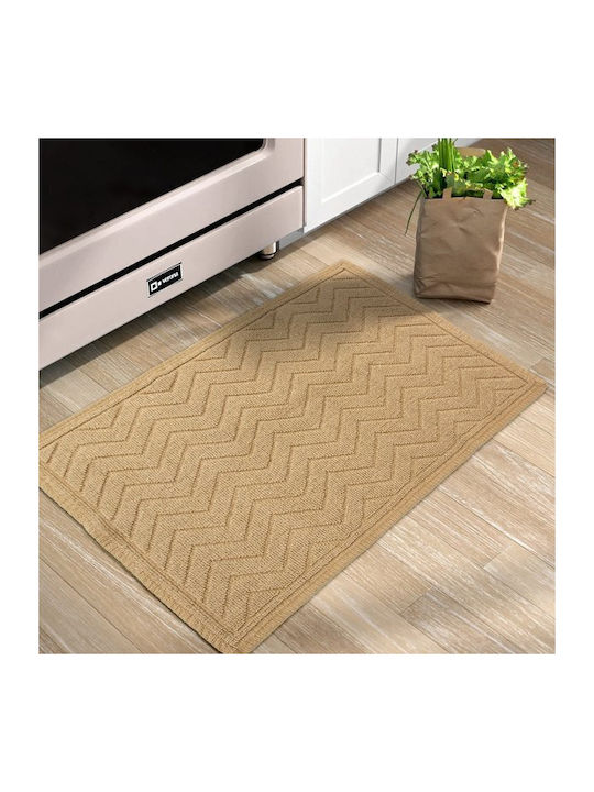 Lino Home Virtuve Χαλάκι Κουζίνας Διάδρομος Beige 65x135εκ.