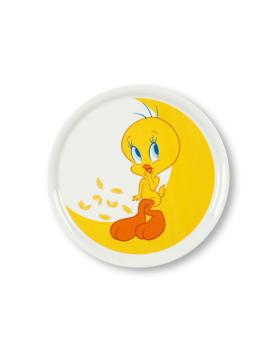 Excelsa Serving Platter made of Porcelain Yellow with Diameter 31cm