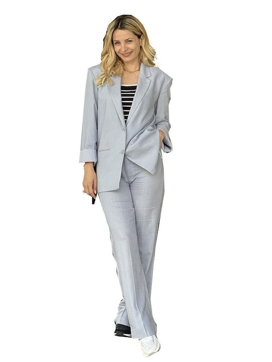 Gina Tricot Women's Blazer Zen Blue