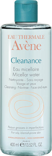 Eau Thermale Avène Cleanance Micellar Water Αφαίρεσης Μακιγιάζ Προσώπου για Ακνεϊκές Επιδερμίδες 400ml