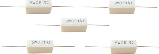 5 Stück Widerstand 0,18Ω 5w Ziegel Horizontal 0r18 Widerstand 5%