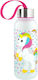 Pylones Kinder Trinkflasche Einhorn Kunststoff mit Schraubverschluss Auslaufsicher 420ml