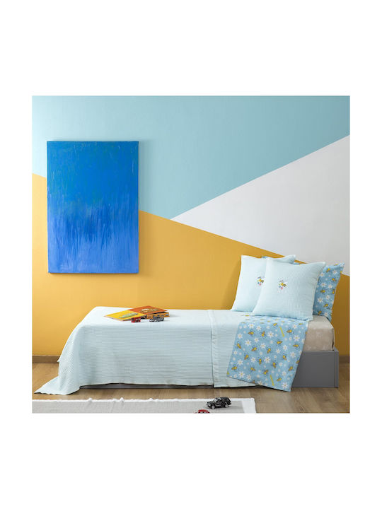 Ready Κουβέρτα Μέλισσα, Σιέλ 160x240εκ.