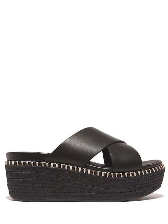 Fitflop Women's Leather Platform Shoes Black