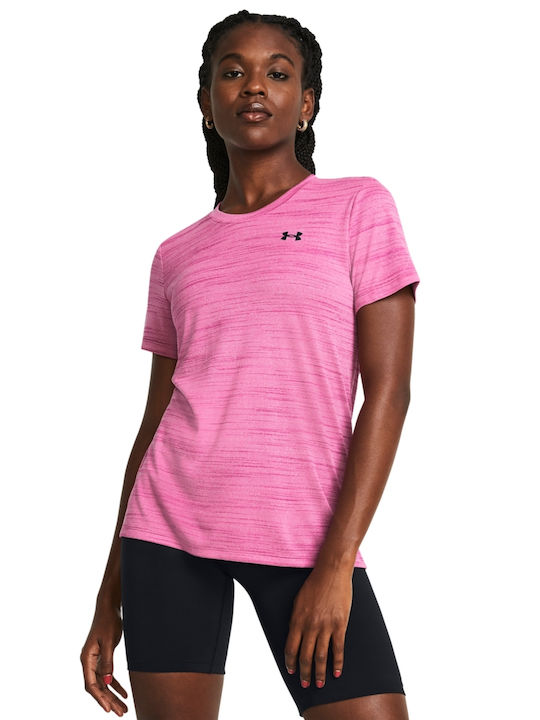 Under Armour Γυναικεία Αθλητική Μπλούζα Κοντομάνικη Ροζ