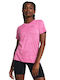 Under Armour Damen Sportliches Bluse Kurzärmelig Rosa