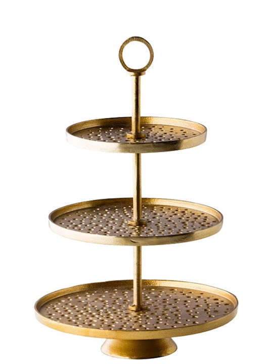 Ready Metallic Dessert Tower Stand Gold Ø30cmxY47cm