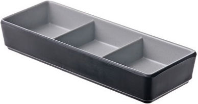 Ready Plastic Platou pentru aperitive 3 Locuri Gri 1buc