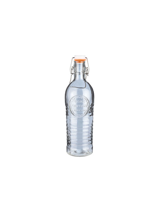 Estia Bottle Water Glass with Clip Transparent 1100ml