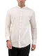 Long-sleeved Linen Shirt White