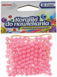 Mărgele filetate roz de 8mm