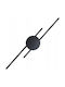TK Lighting Φωτιστικό Τοίχου Μαύρο 17x17x45εκ.