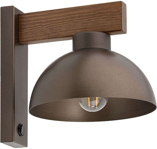 TK Lighting Leuchte Wand mit Fassung E27 Braun 18x200cm