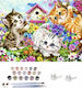 Number Painting Set Children Adults Watercolors Zola Canvas 40×50 Cm Kittens In A Field