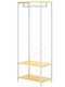 HomCom Κρεμάστρα Δαπέδου από Ξύλο Λευκή 60x40x167.5cm
