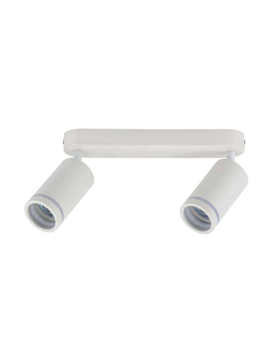 TK Lighting Διπλό Σποτ με Ντουί GU10 σε Λευκό Χρώμα