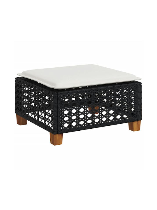 Gartenhocker Würfel Außeneinsatz Rattan mit Kis...