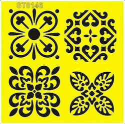 Stencil Plastic Pattern 5" 16x16cm St0146b