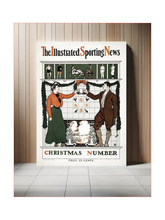 The Illustrated Sporting News. Christmas Number (ca. 1890– 1900) By Edward Penfield Painting on Canvas 80x120cm