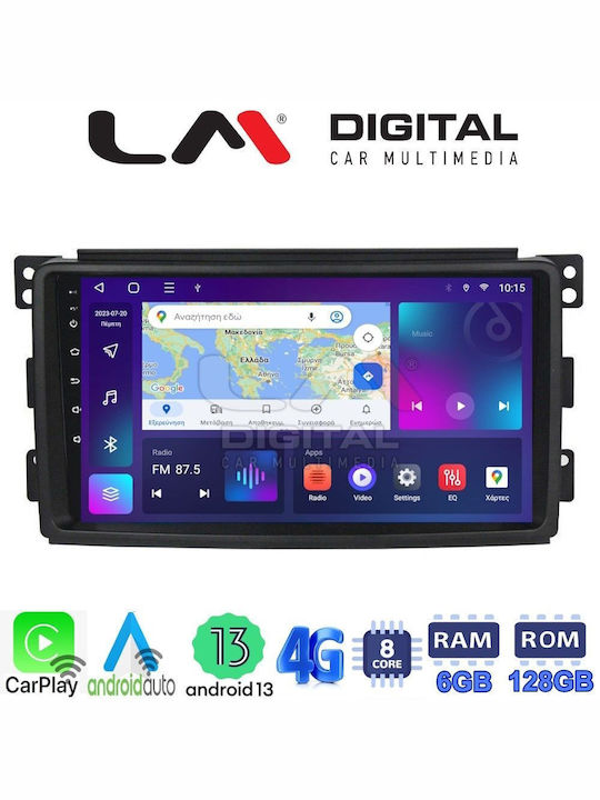 LM Digital Ηχοσύστημα Αυτοκινήτου για Smart ForTwo / ForFour 2007>2010 (Bluetooth/USB/WiFi/GPS/Apple-Carplay/Android-Auto)