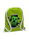 Koupakoupa Minecraft Creeper Gym Backpack Green