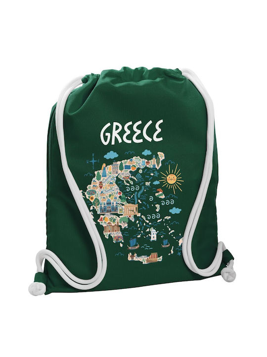 Koupakoupa Χάρτης Ελλάδος Gym Backpack Green